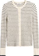 Madewell Striped Bouclé Knit Cardigan