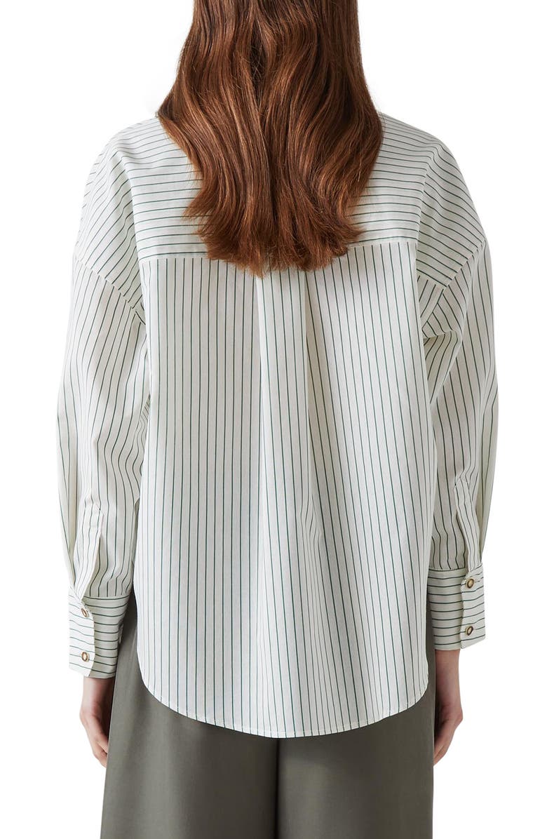 LK Bennett Bextor Stripe Shirt, Alternate, color, Cream