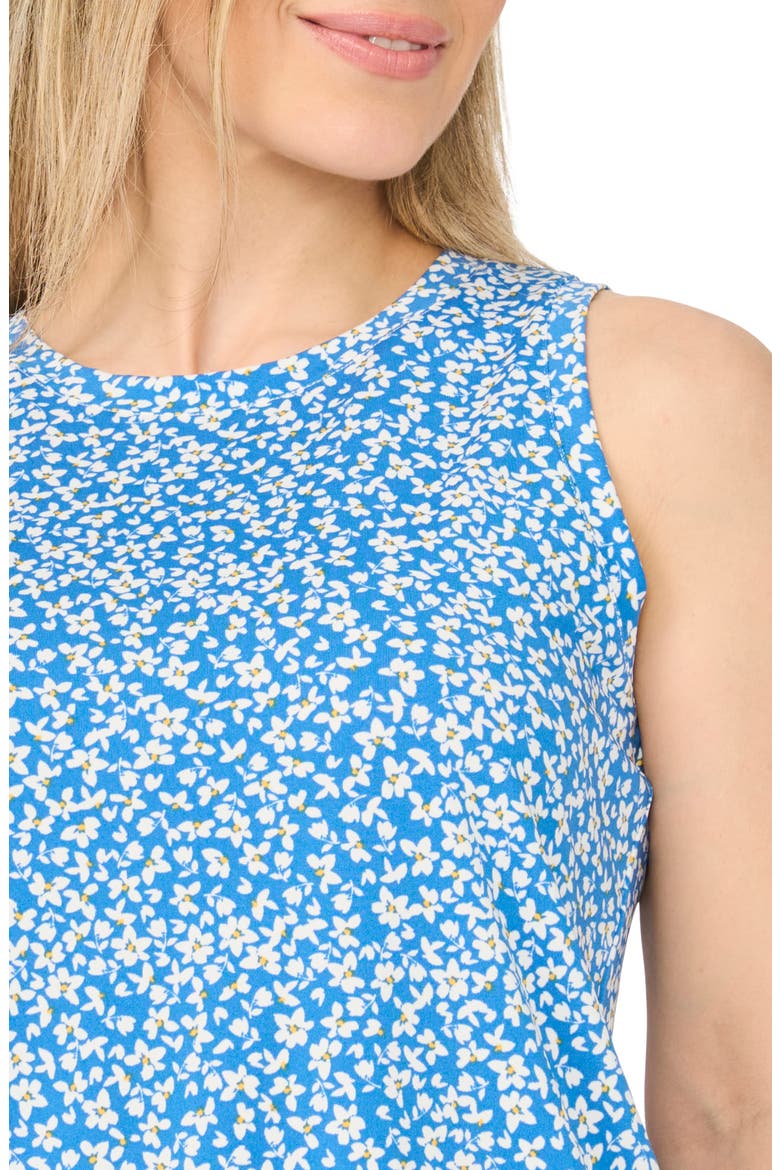 Floral Print Sleeveless Top, Alternate, color, SEA OF BELIZE