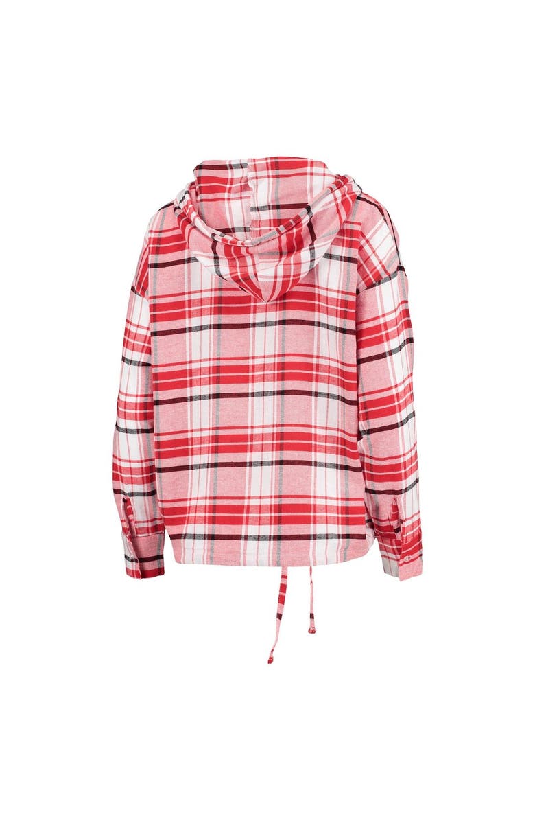 CONCEPTS SPORT Women's Concepts Sport Scarlet/Black Nebraska Huskers Accolade Plaid Pullover Hoodie, Alternate, color,