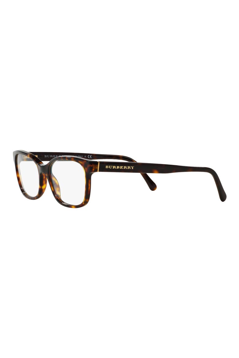 52mm Rectangular Optical Glasses, Alternate, color, DARK HAVANA