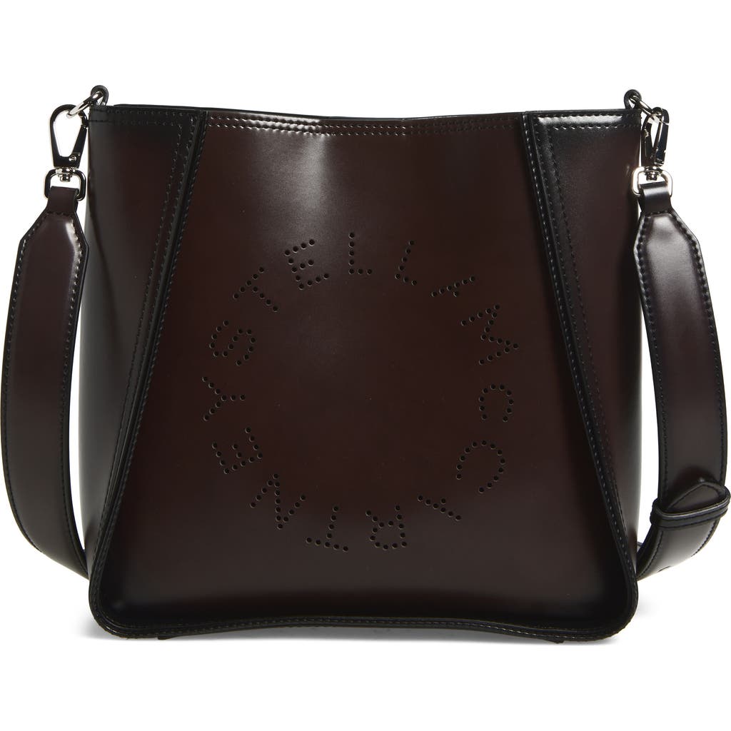 Stella Mccartney Logo Faux Leather Crossbody Bag In Multi
