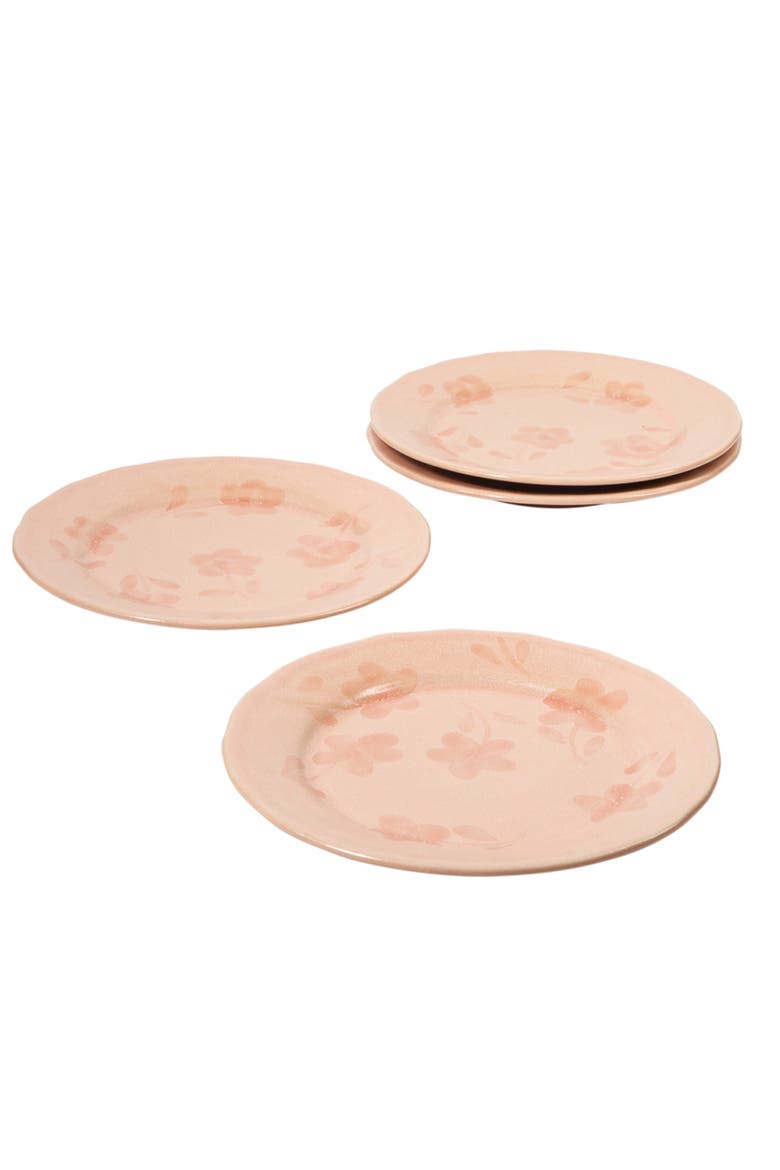 Porto Petals 8.6 Inch Salad Plates Set of 4, Alternate, color, Blush Pink