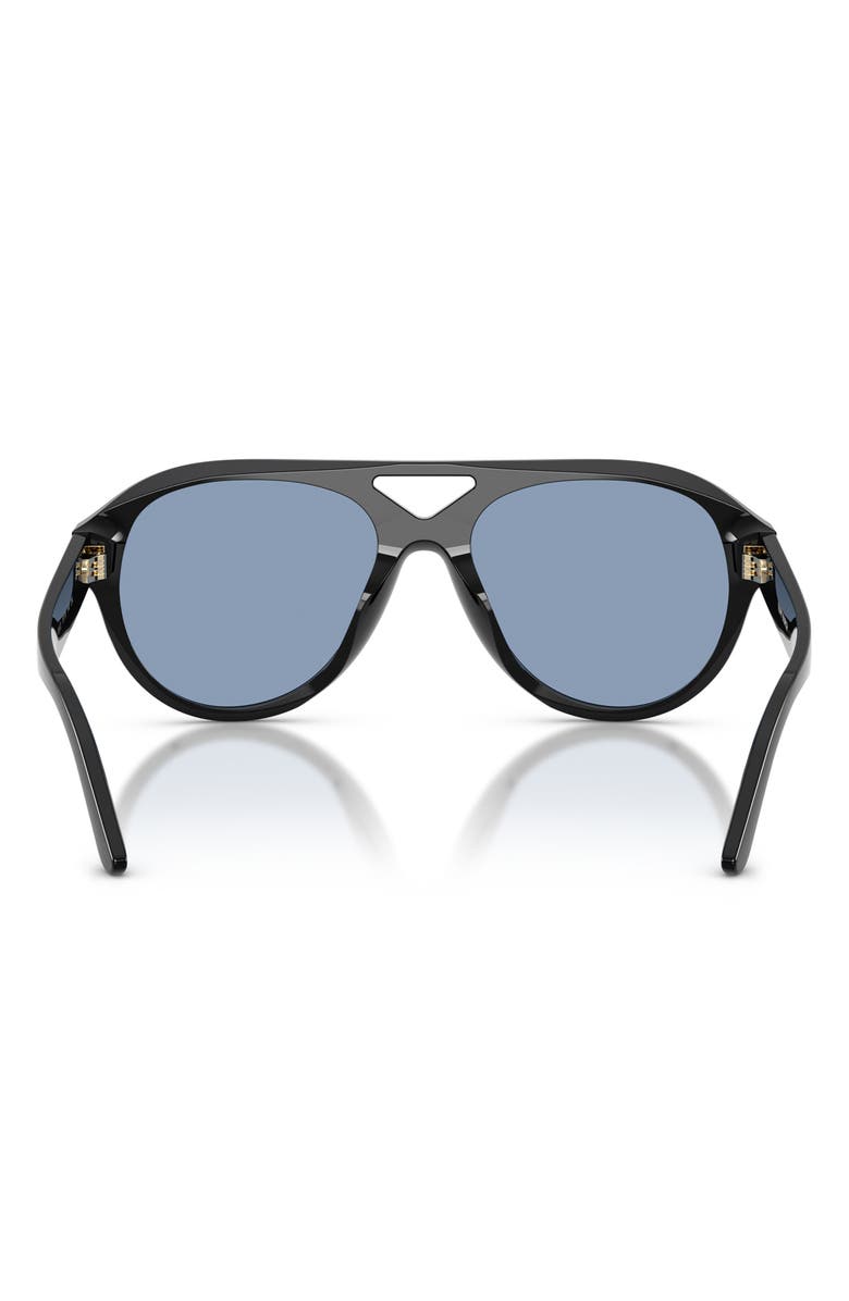 Tory Burch 55mm Pilot Sunglasses, Alternate, color, Black / Blue