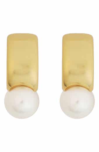 Panacea Polished Faux Pearl Drop Earrings