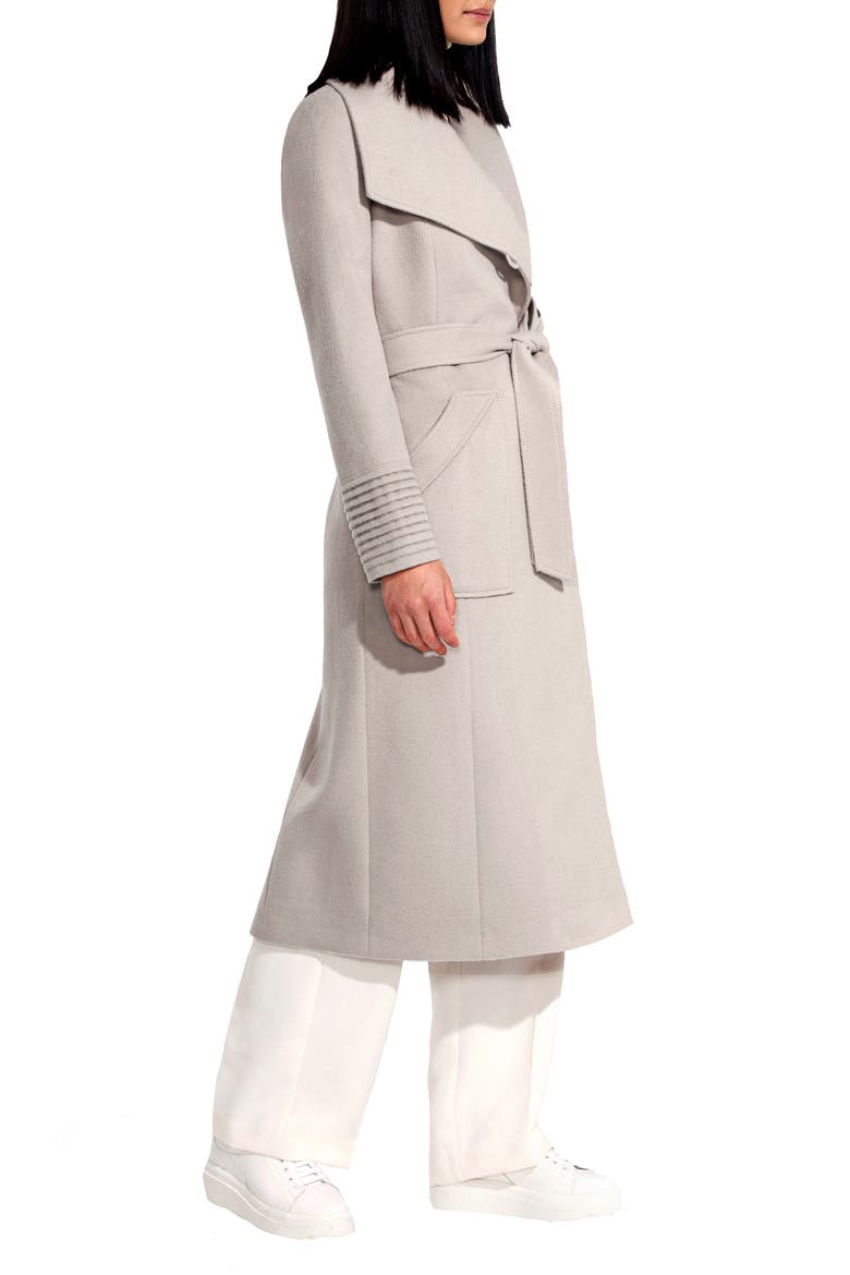 Wide Collar Alpaca & Wool Longline Coat, Alternate, color, BLEEKER BEIGE