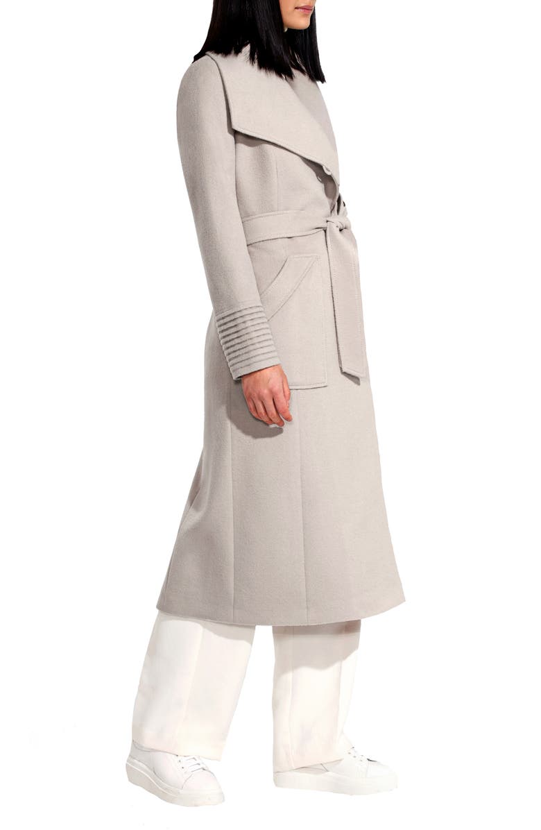 SENTALER Wide Collar Alpaca & Wool Longline Coat, Alternate, color, Bleeker Beige