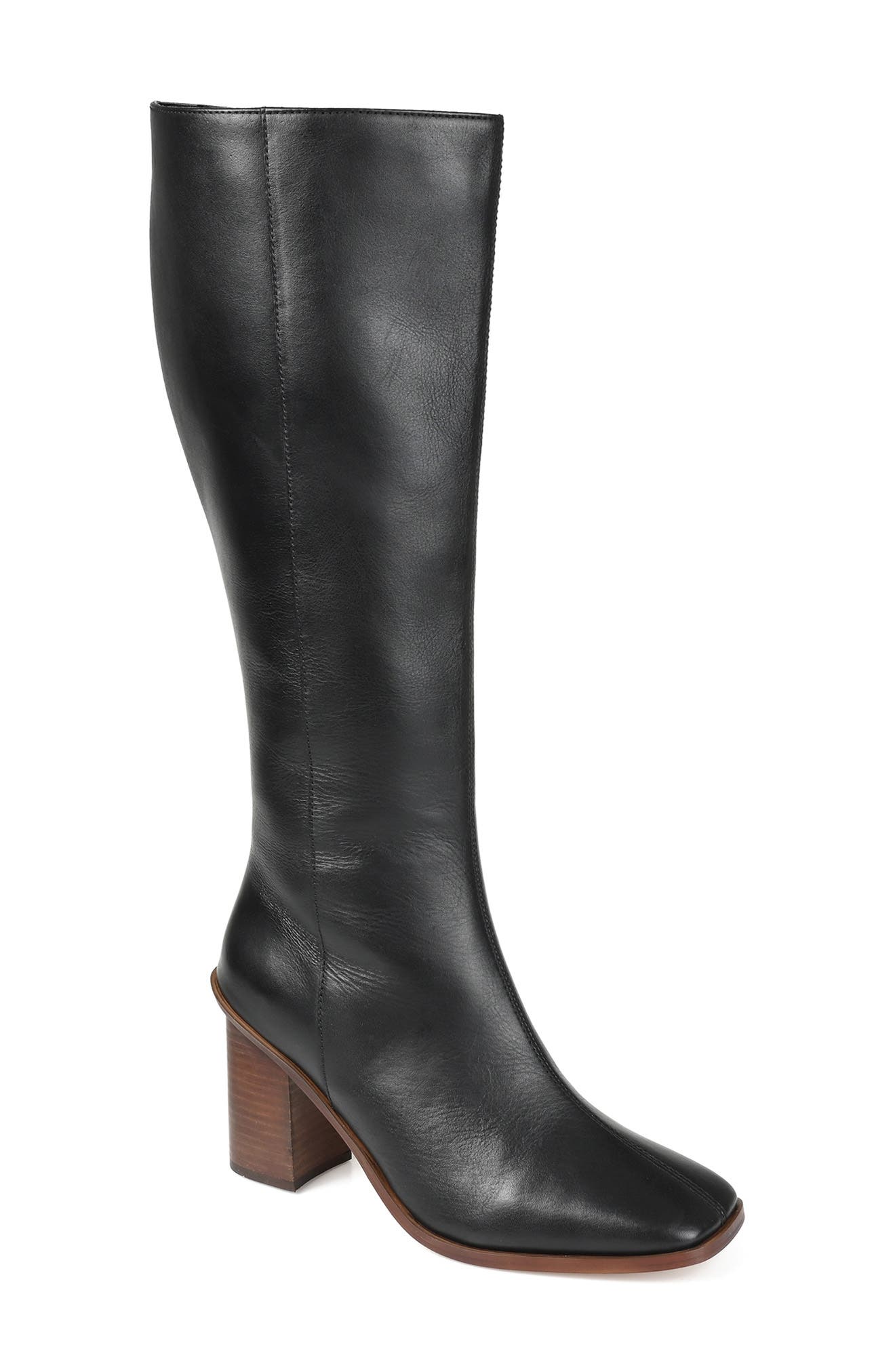 Journee Signature Tamori Leather Boot, Main, color, 