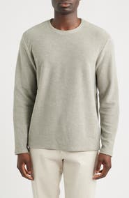 Vince Loop Face Cotton Blend French Terry Crewneck Pullover