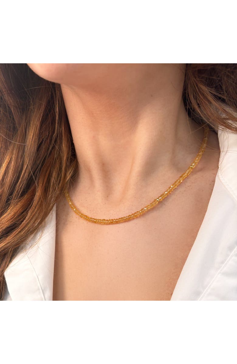 The Lovery Fine Jewelry Citrine Bead Necklace, Alternate, color, Citrine