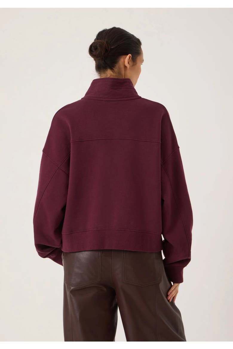 Hendrix Half Placket Sweatshirt, Alternate, color, Burgundy Red
