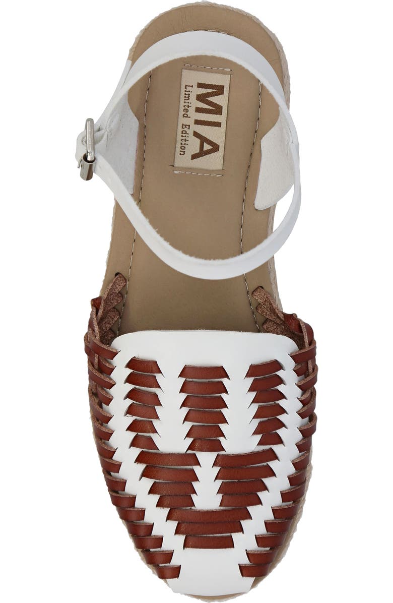 MIA Eshani Ankle Strap Espadrille Sandal, Alternate, color, White/ Cogn