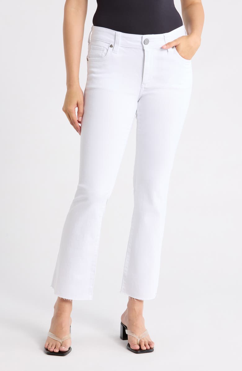 KUT from the Kloth Nikki Mid Rise Ankle Jeans, Main, color, Optic White