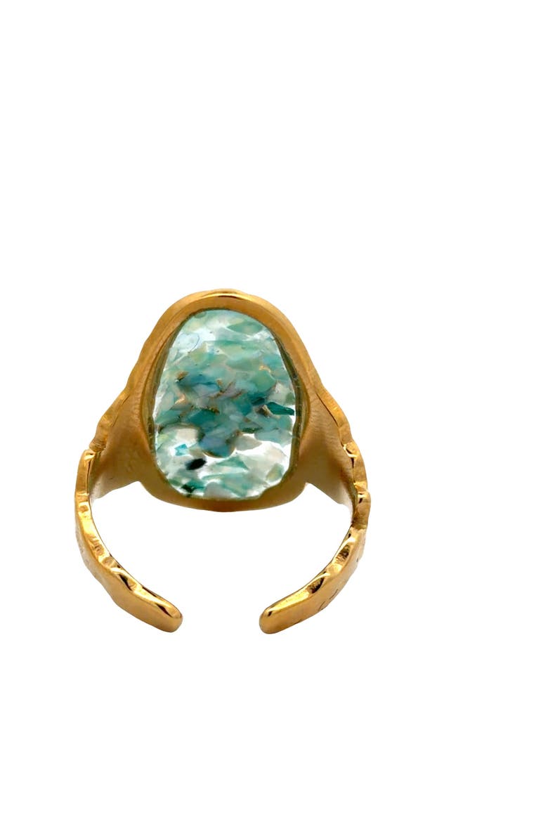 Starfish Statement Ring with Sculpted Design, Alternate, color, yellow