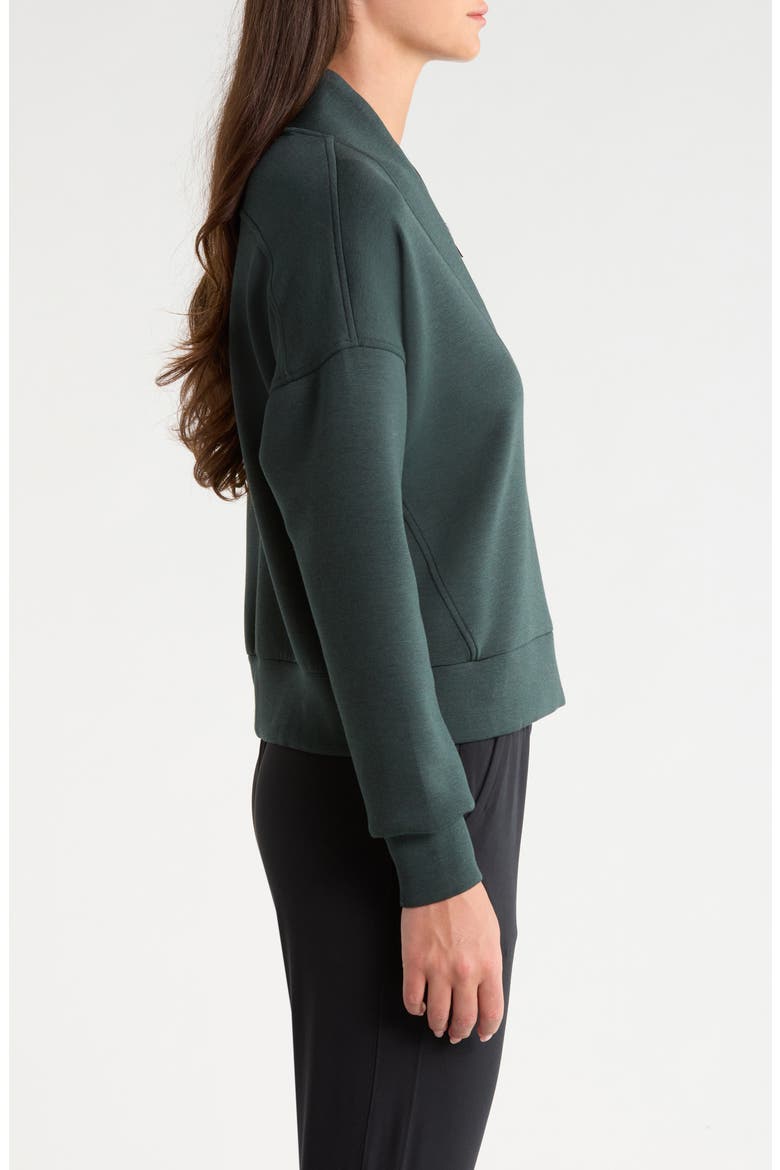 AirEssentials Shawl Collar Quarter Zip Pullover, Alternate, color, NIGHT FOREST HEATHER