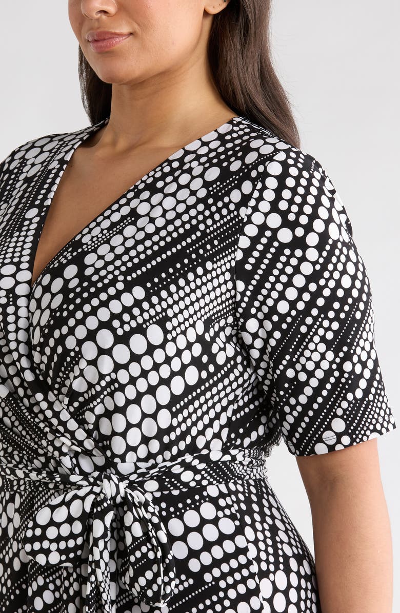 KASPER Colorblock Shift Dress, Alternate, color, Black/ Lily White