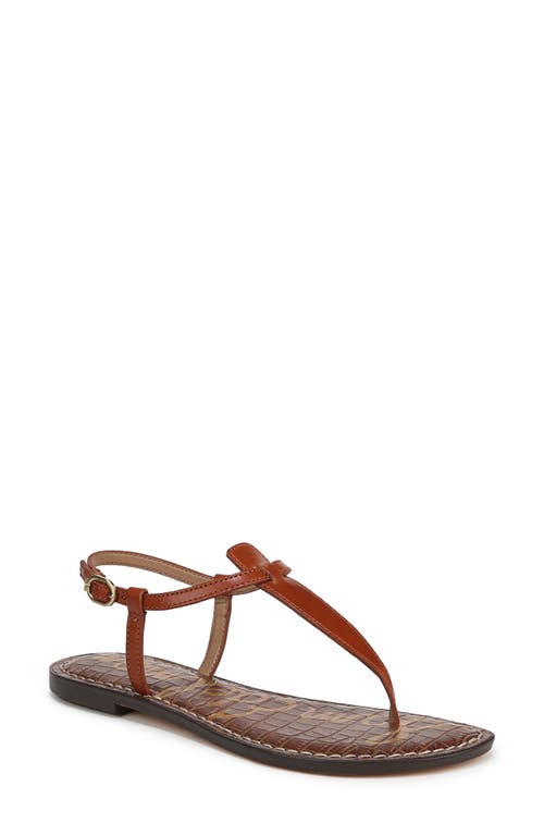 Sam Edelman Gigi Thong Sandal Kona Brown Leather In Kona Brown New