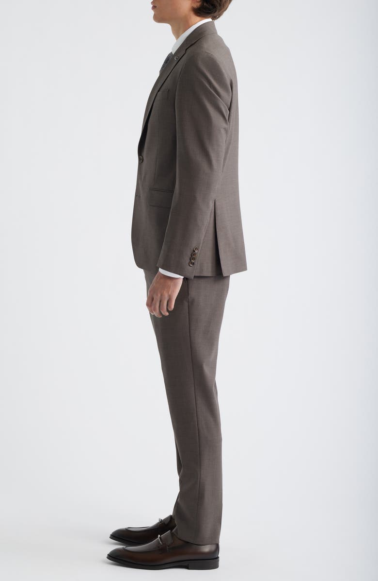 Jack Victor Esprit Tobacco Brown Stretch Wool Suit, Alternate, color,