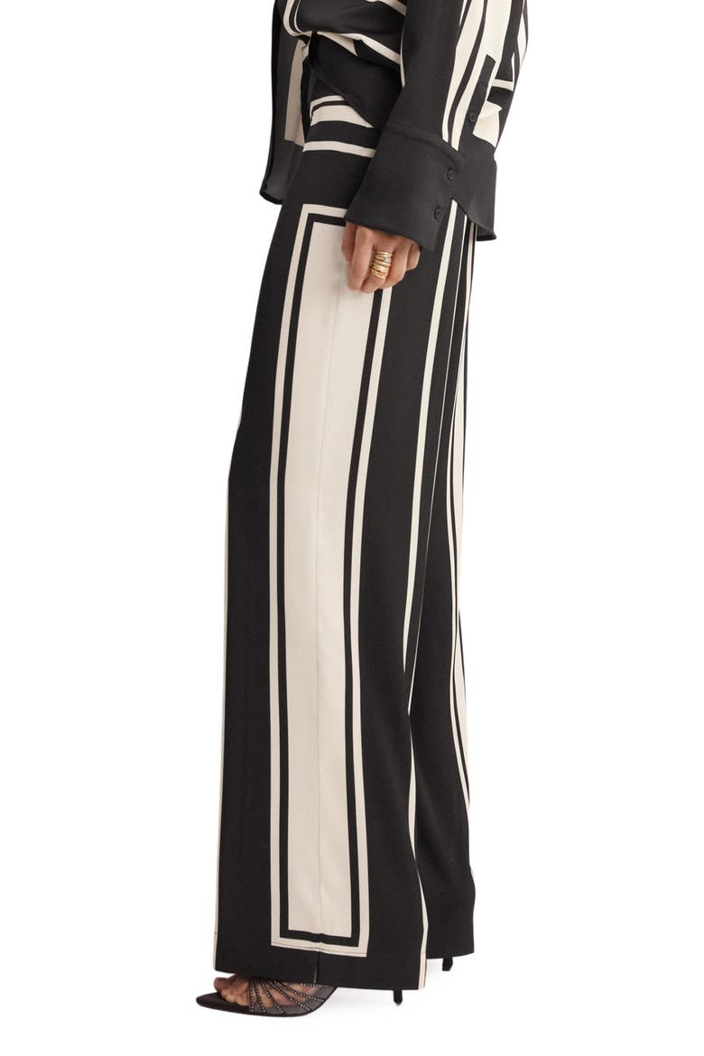 Satin Wide Leg Pants, Alternate, color, BLACK