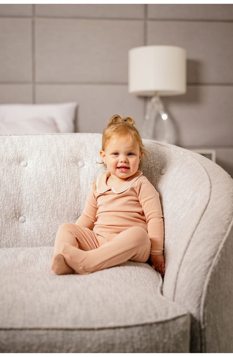 Pouf Girls Collar Footie, Alternate, color, Pink