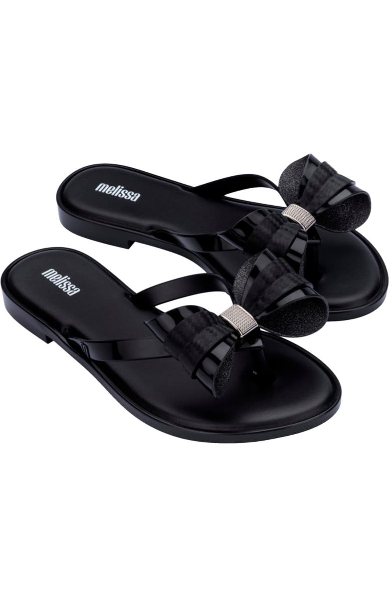 Melissa Slim V Ad Water Resistant Flip Flop, Main, color, Black