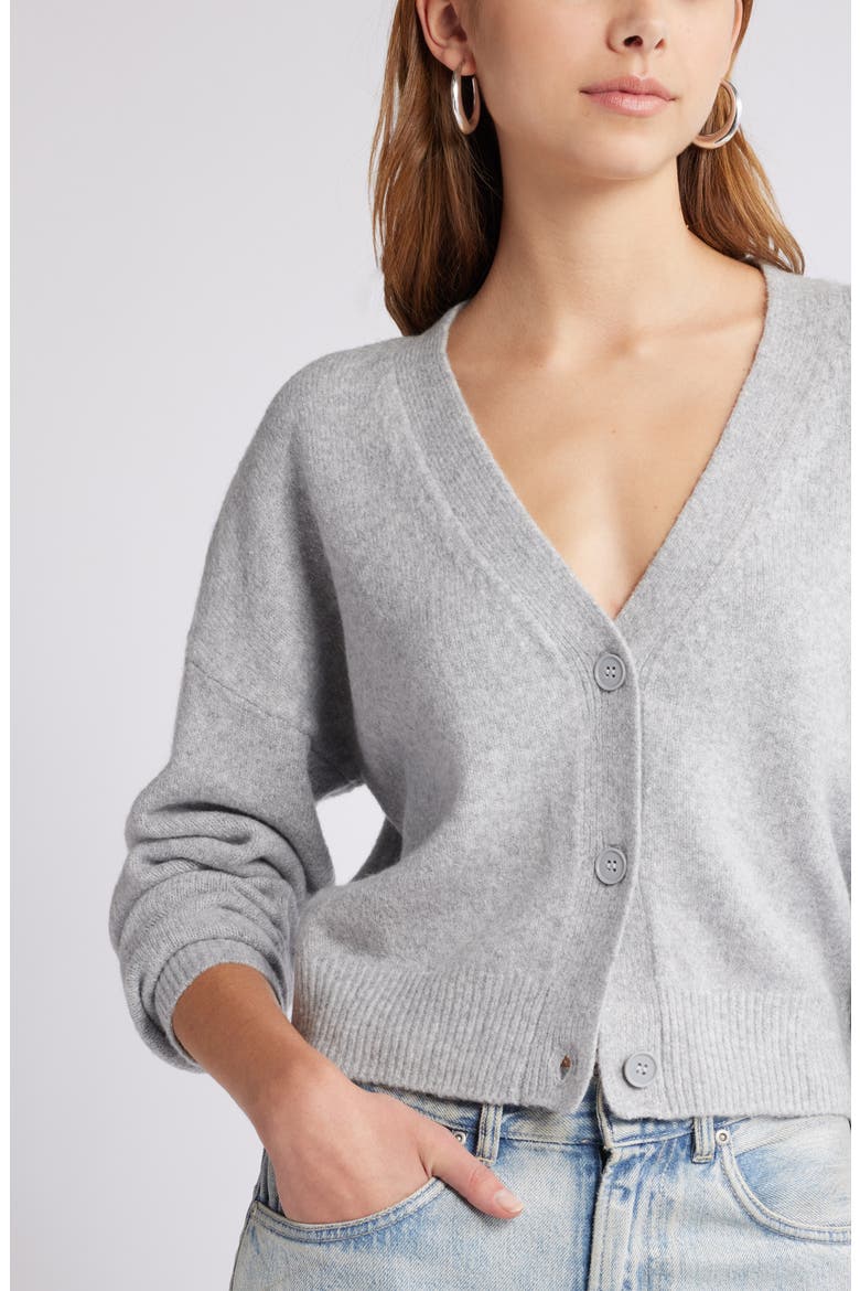 Crop Cardigan, Alternate, color, GREY HEATHER
