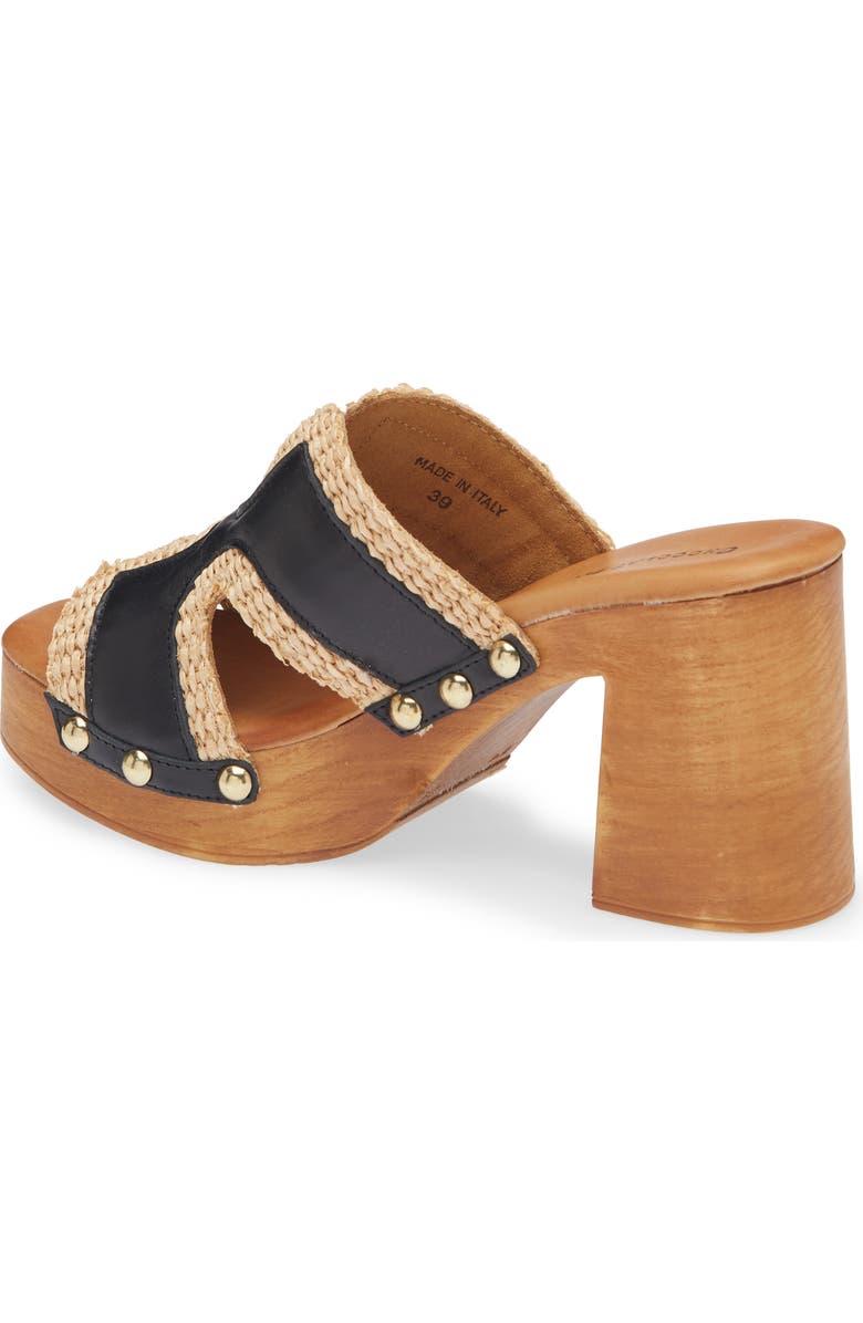 Chocolat Blu Mae Platform Sandal, Alternate, color, Black Leather-Raffia