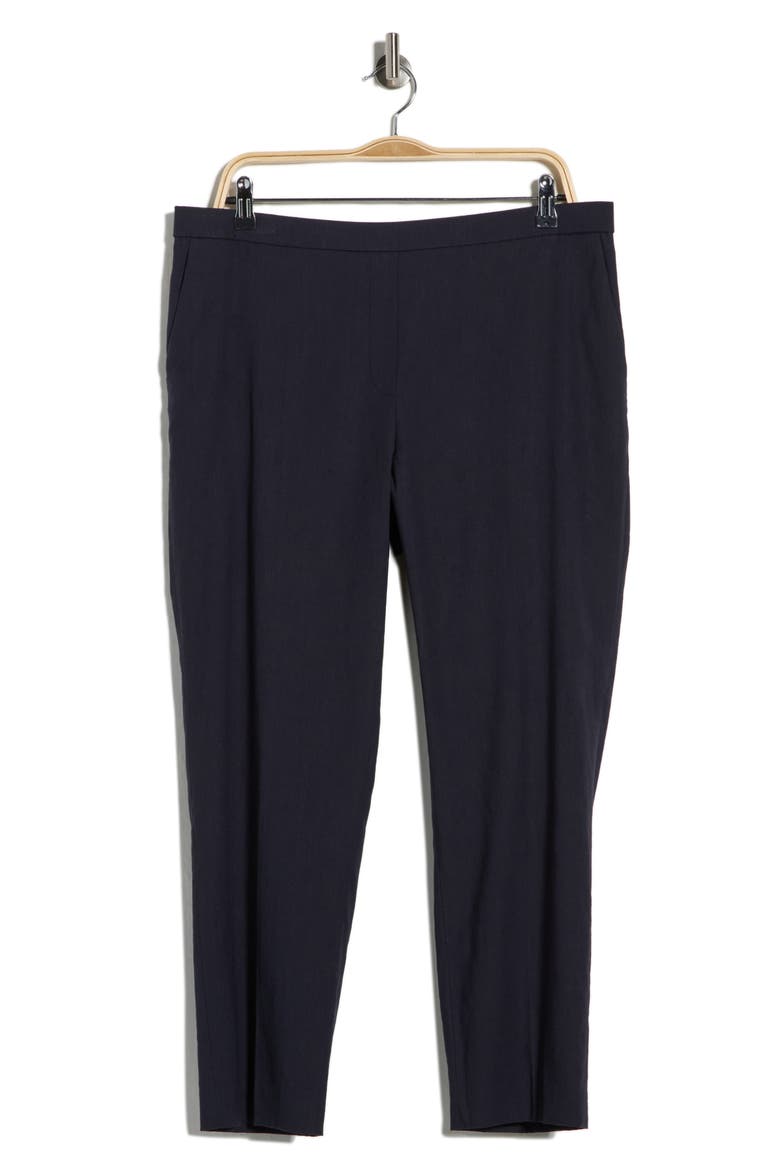 Treeca Linen Blend Crop Pull-On Pants, Main, color, DEEP NAVY