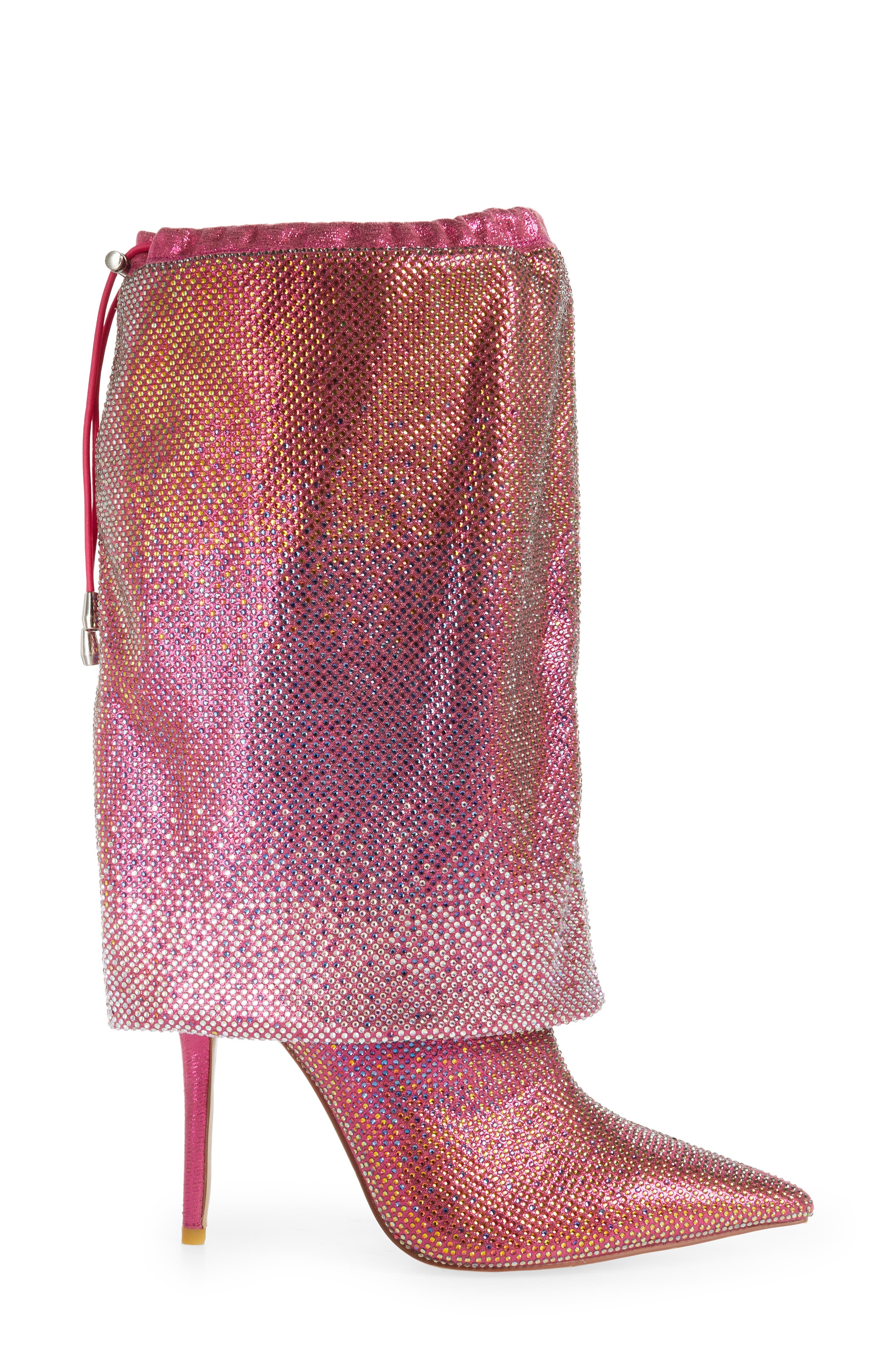 AZALEA WANG Wishful Crystal Embellished Pointed Toe Boot (Women ...