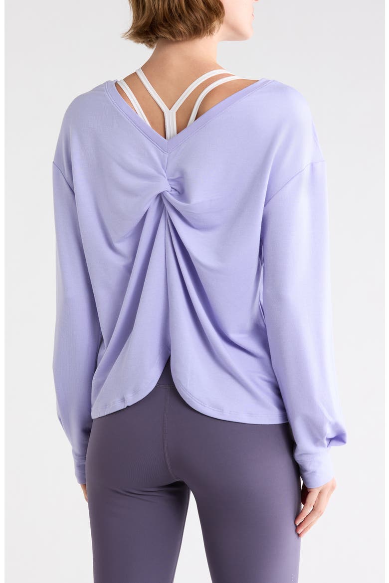 Restoration Twist Back Long Sleeve Top, Alternate, color, PURPLE TULIP