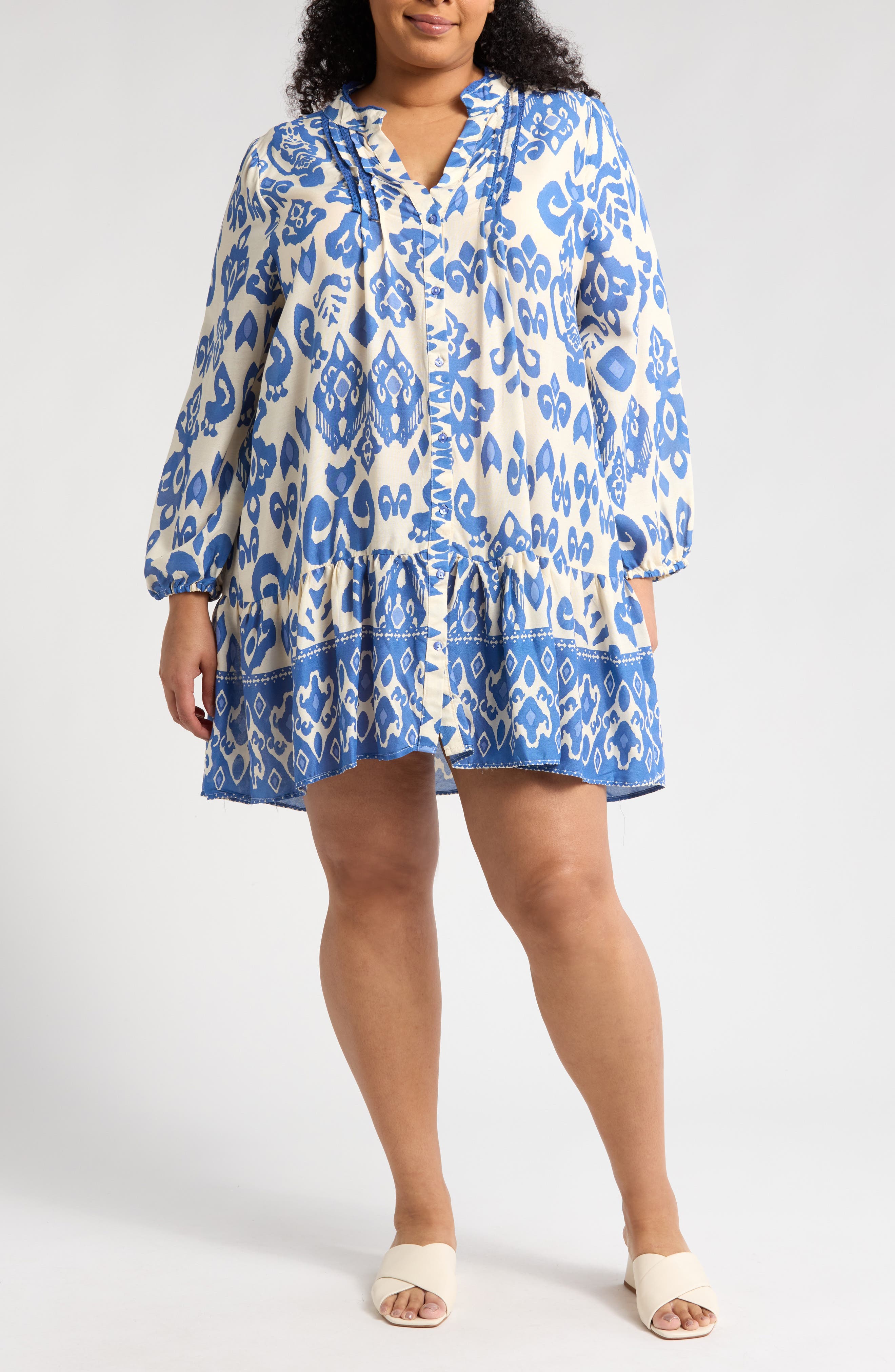 BOHO ME Button Front Tunic