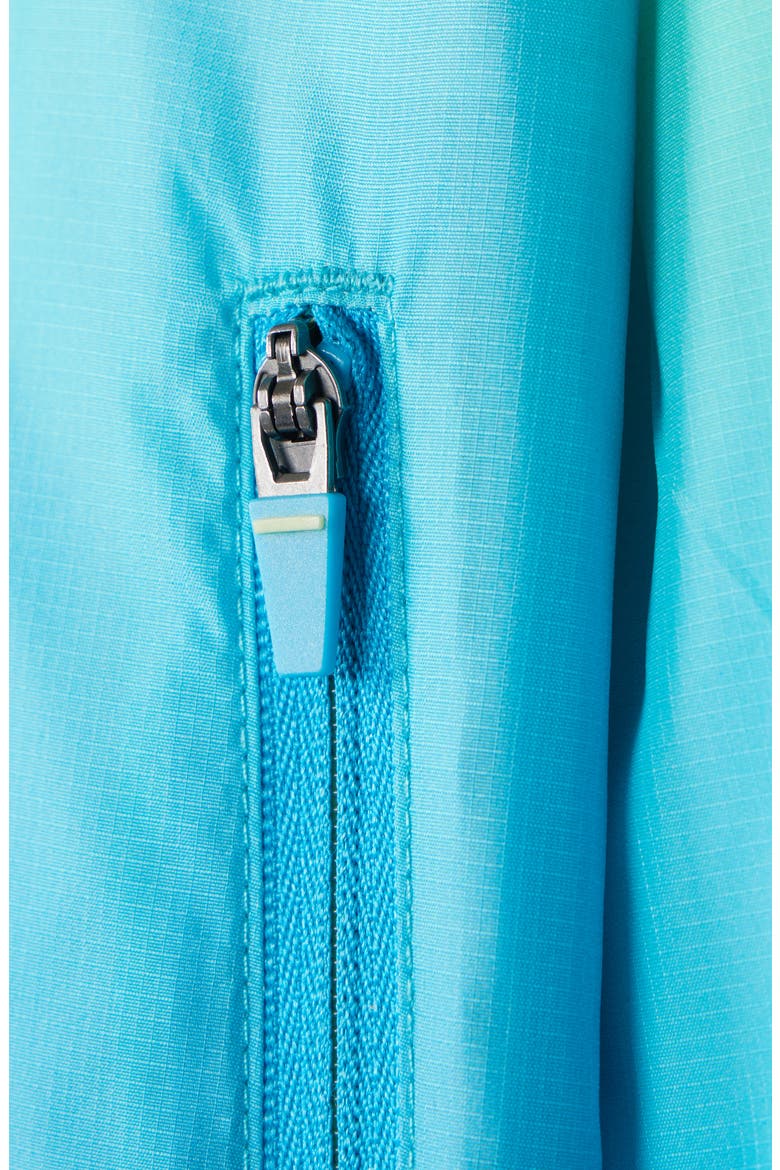 Kids' Ombré Water Repellent Zip-Up Hooded Jacket, Alternate, color, ATOMIC BLUE