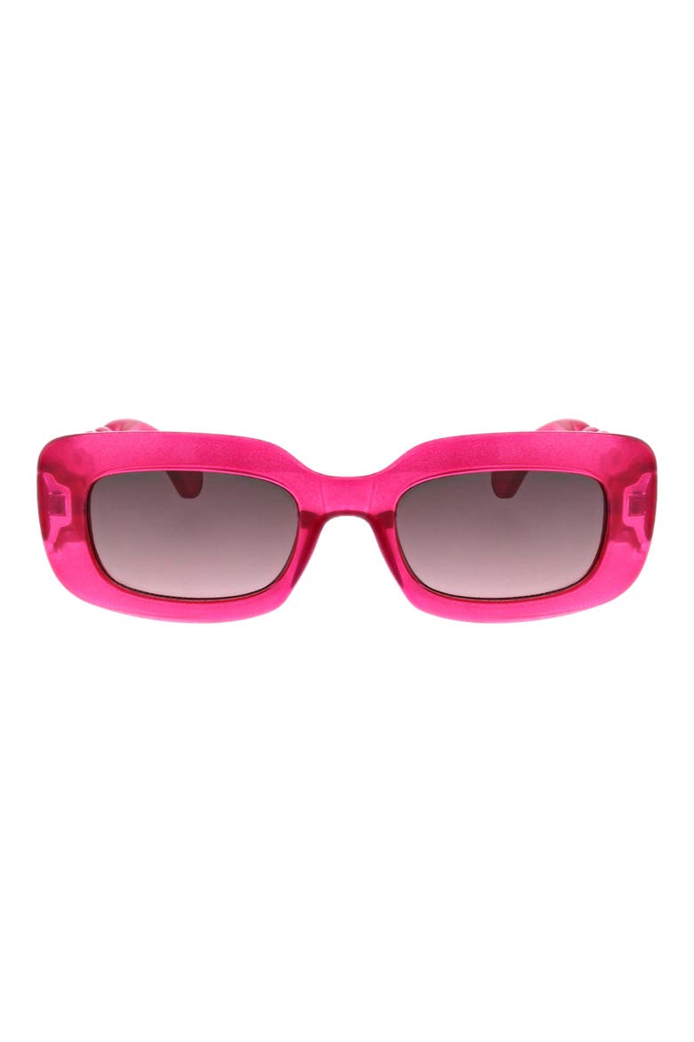 49mm Twist Oval Sunglasses, Main, color, PINK