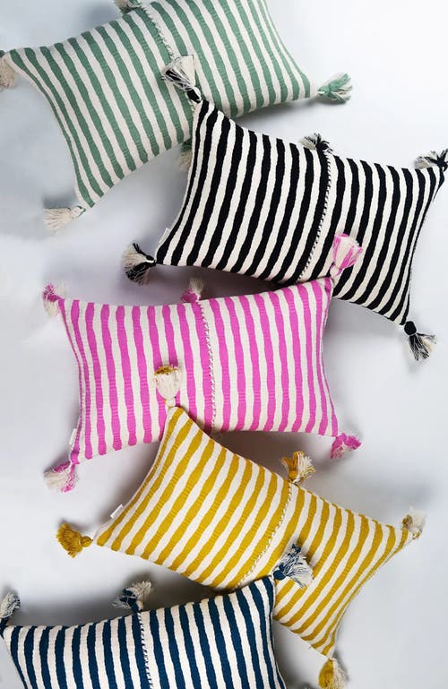 ARCHIVE NEW YORK ARCHIVE NEW YORK ANTIGUA CLASSIC STRIPED HANDWOVEN COTTON THROW PILLOW