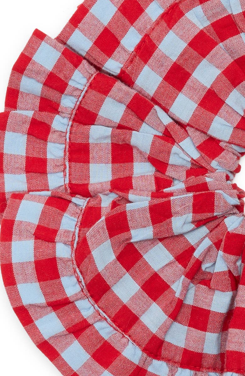 Damson Madder Frill Edge Scrunchie, Alternate, color, Blue