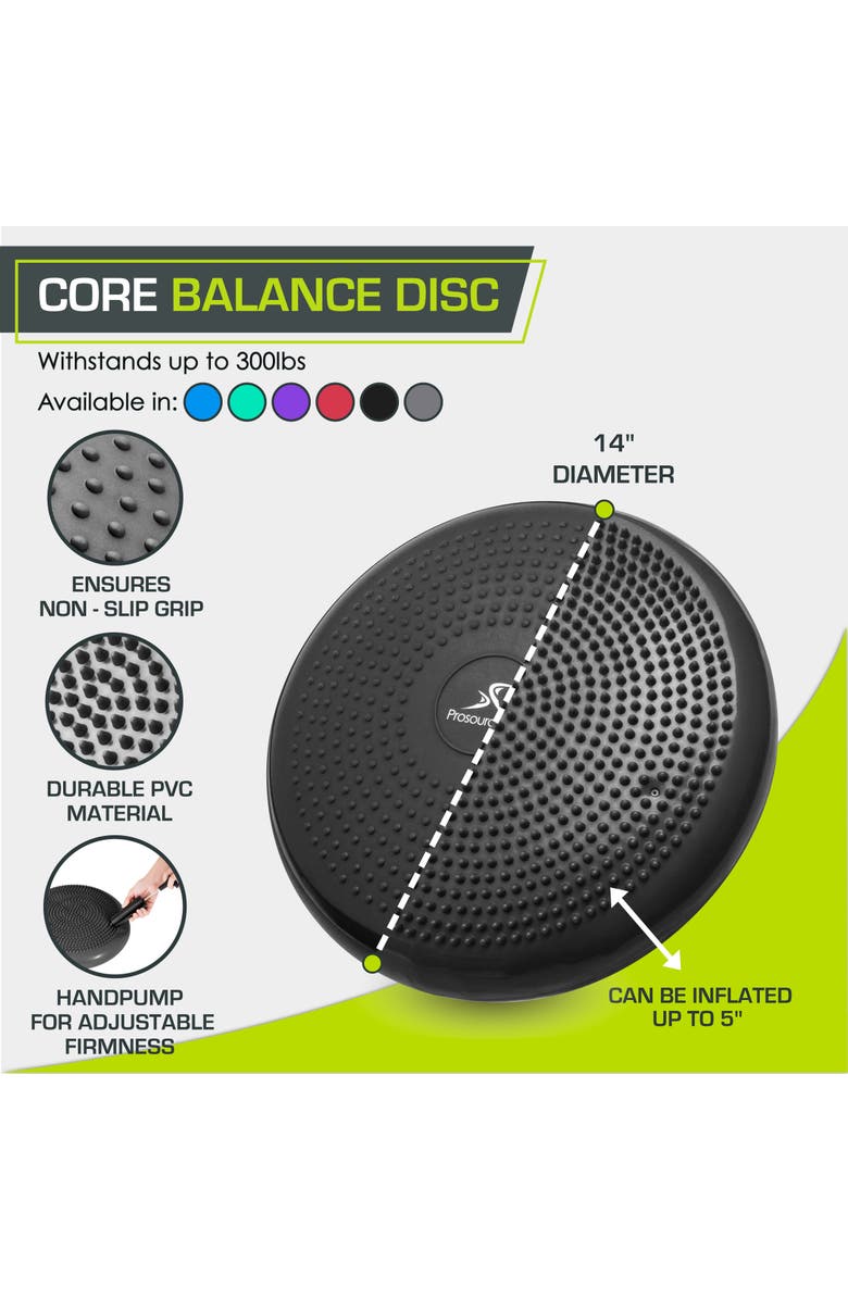 ProsourceFit Core Balance Disc, Alternate, color, Black