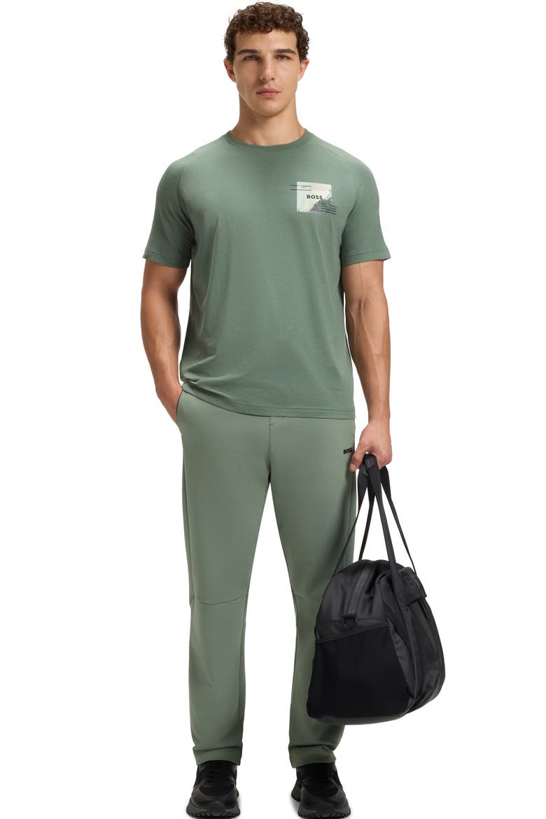 Stripe Zone Stretch Cotton Blend Graphic T-Shirt, Alternate, color, OPEN GREEN