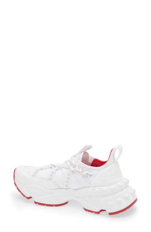 Christian Louboutin Trailnrun Panelled Mesh-knit Sneakers In White