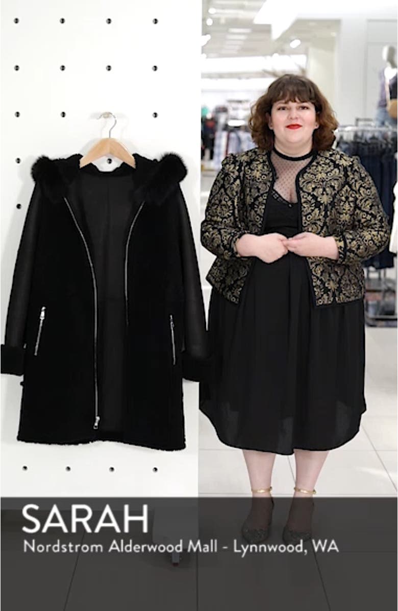 Genuine Shearling Jacket with Genuine Fox Fur Trim, sales video thumbnail