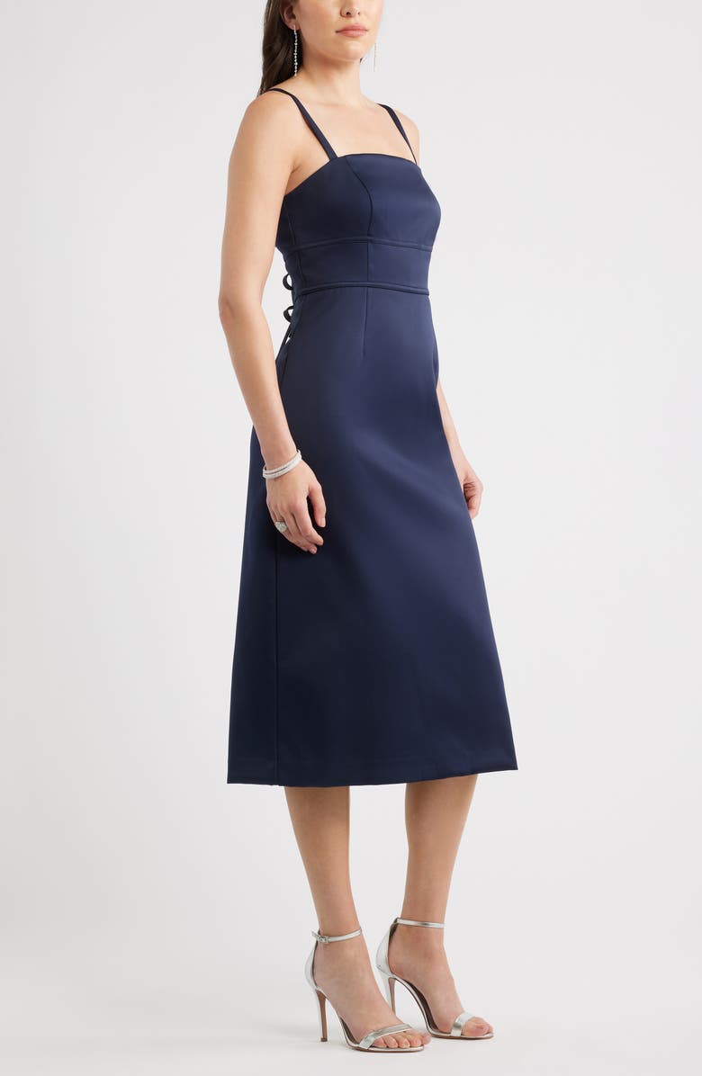Chelsea28 Square Neck Column Cocktail Dress, Alternate, color, Navy Night