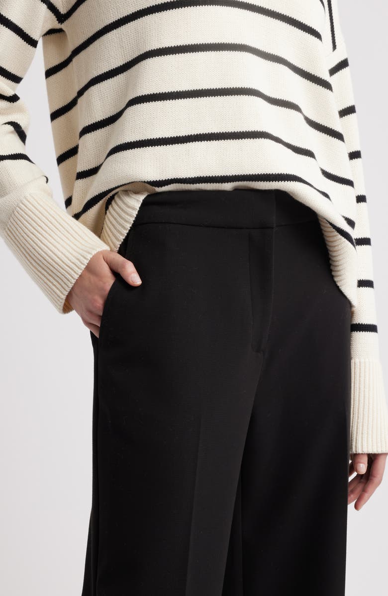 Nordstrom The Lennox Wide Leg Trousers, Alternate, color, Black