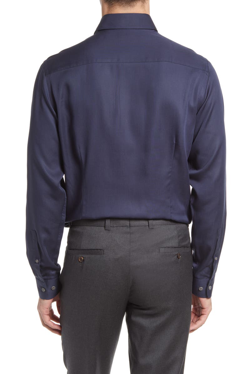 Jack Victor Chambray Button-Up Shirt, Alternate, color, Navy