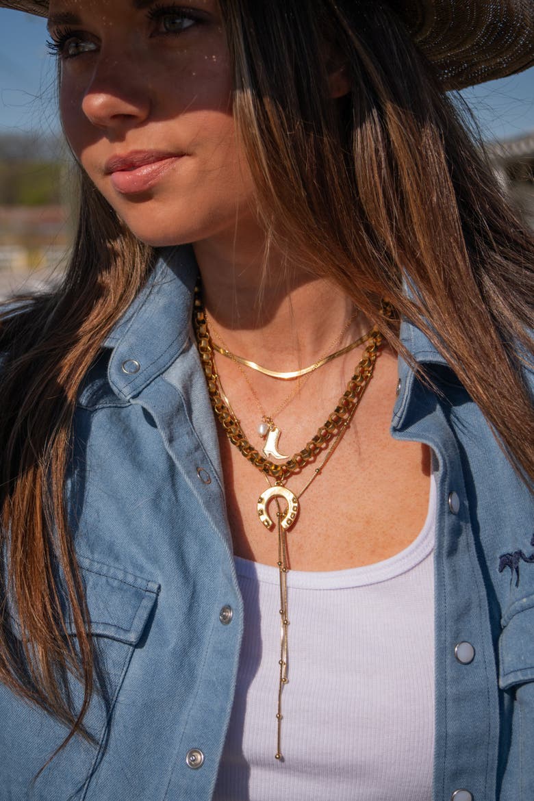 Lucky Me Necklace, Alternate, color, Gold