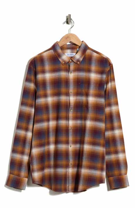 Lightweight Brushed Cotton Dobby Button-Down Shirt