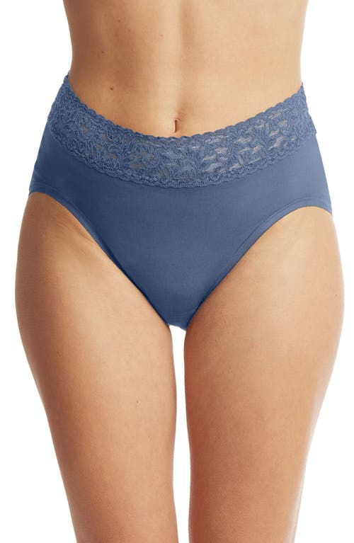 Hanky Panky Supima® Cotton French Brief In Washed Indigo Blue