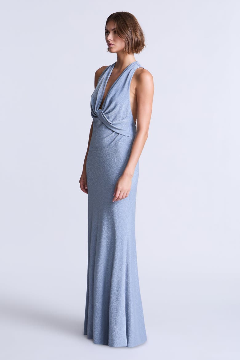 Knit Demi Gown, Alternate, color, Wedgewood Blue