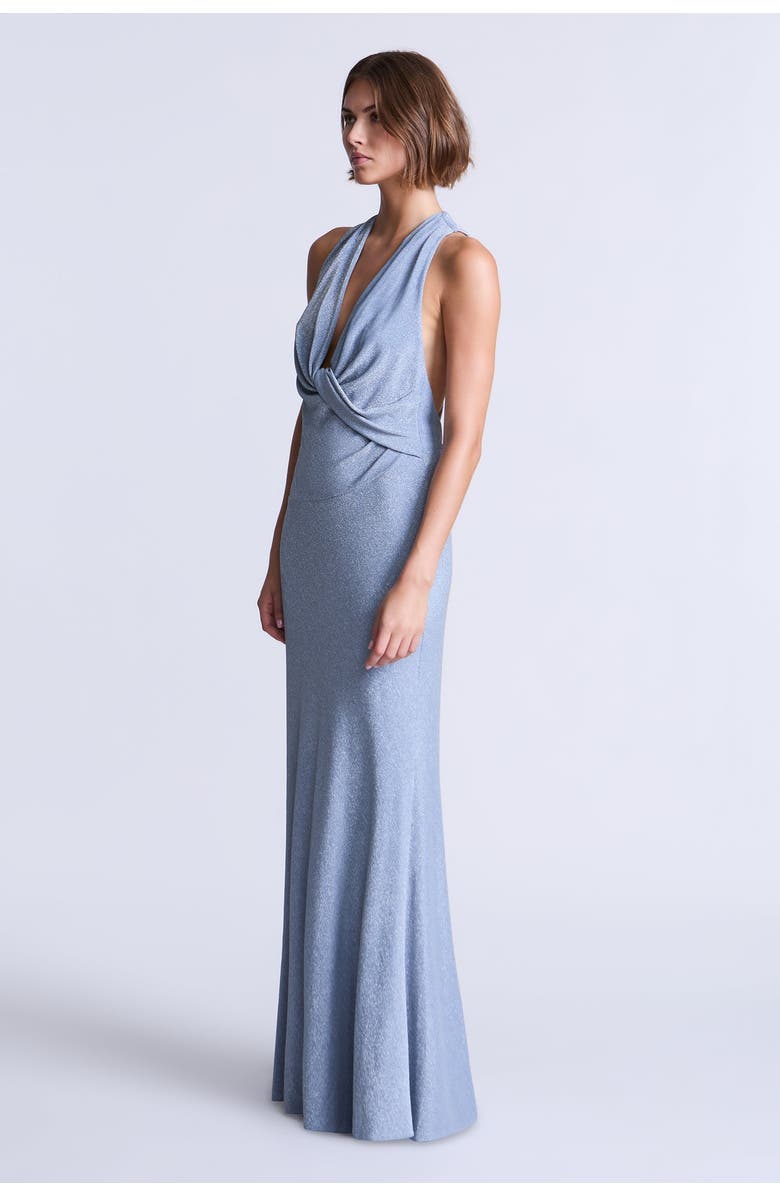 BCBG Maxazria Knit Demi Gown, Alternate, color, Wedgewood Blue
