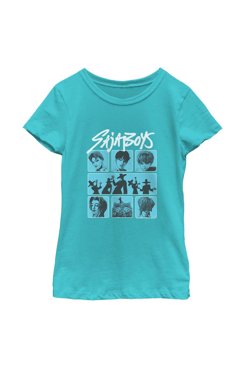 Girls' Saja Boys' Group T-Shirt, Main, color, Tahiti Blue
