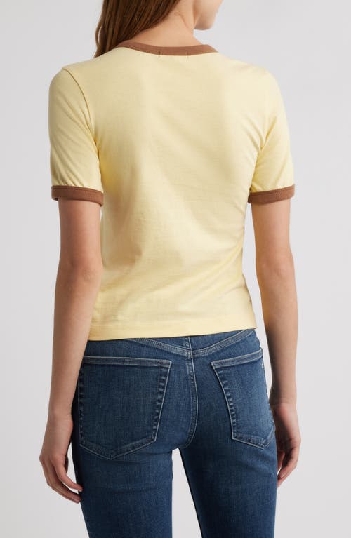 Rag & Bone Austin Ringer Graphic T-shirt In Yellow
