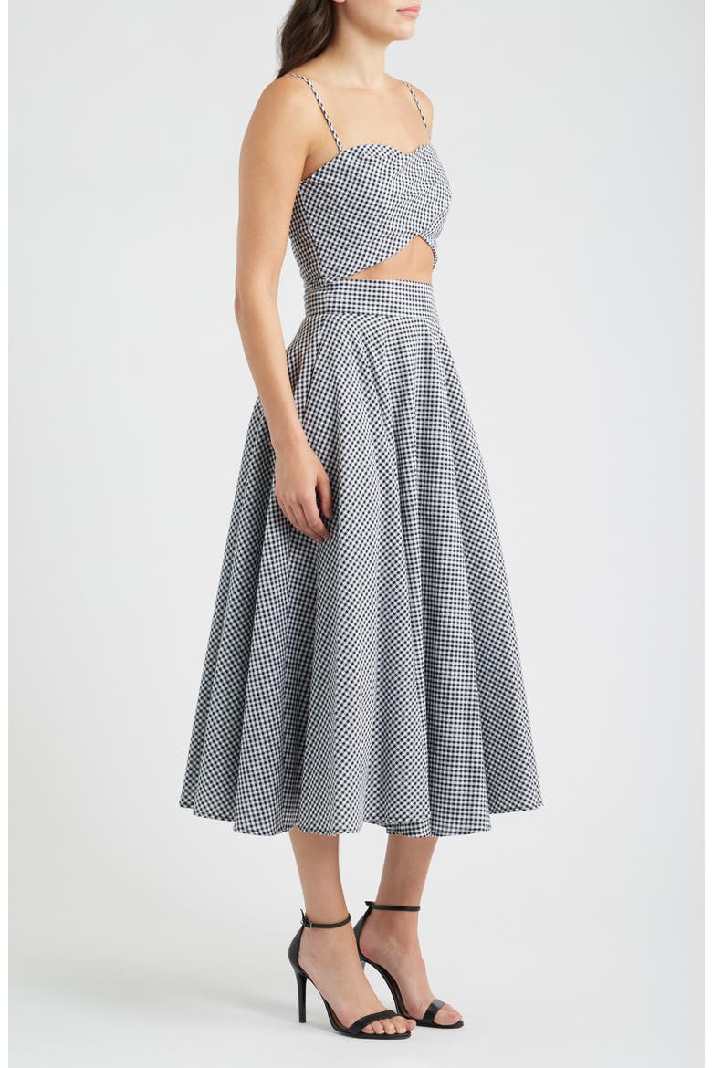 Aysha Check Cotton Seersucker Sundress, Alternate, color, PICNIC PUFF